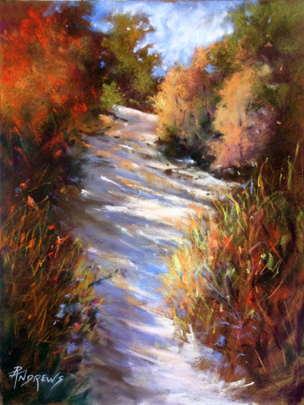 Embankment and Shadows by artist Rae Andrews